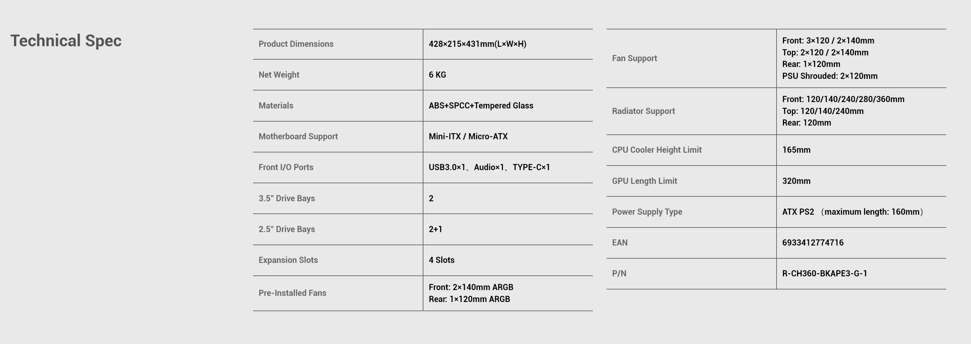 A large marketing image providing additional information about the product DeepCool CH360 mATX Case - Black - Additional alt info not provided